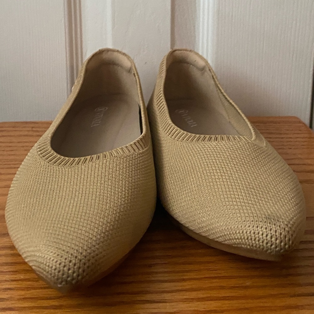 VIVIAIA Aria Walker Nutmeg Tan Lightweight Pointed Toe Ballet Flats 39.5 (8.5 US - Picture 8 of 9
